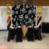 Cholo Theme Backdrop Early 2000s Background 7x5FT Black Glitter Old School Photography Banner Kids Birthday Cholo Party Decoration Props (84x60 inch) view 3