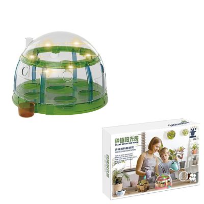 AoForce Fun DIY Planting Sunshine Room,Eco-Science Range, Plant Science Experiment Early Education Educational Toy setEducational Science Kit for Kids Aged 6+(Pink, Green)