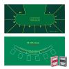 Poker Table Topper Blackjack Set  play Casino Games using the Texas Holdem Poker Set on Green Table Cloth or Black Jack Set on Green Felt Table Mat view 1
