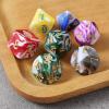 Grajar DND Dice Set, 42 Pcs Role Playing Dice Set with 6 Colorful Animal Pattern Dice Bag and PU Leather and Velvet dice Tray for Dungeons and Dragons D&D RPG MTG Table Games Mixed White view 3