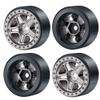 WEFEINO 4Pcs Plastic SCX24 Wheels 5-Spokes Hub 1.0" Micro Beadlock Wheels for 1/24 Axial SCX24 Deadbolt RC Car (Titanium) view 1
