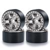 WEFEINO 4Pcs Plastic SCX24 Wheels 5-Spokes Hub 1.0" Micro Beadlock Wheels for 1/24 Axial SCX24 Deadbolt RC Car (Titanium) view 3