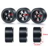 WEFEINO 4Pcs Plastic SCX24 Wheels 5-Spokes Hub 1.0" Micro Beadlock Wheels for 1/24 Axial SCX24 Deadbolt RC Car (Titanium) view 4