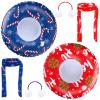 Hungdao 6Pcs Christmas Clothing Accessory Set Include Ear Muff Scarf Inflatable Snow Tube or Mermaid Costume for Doll (Stylish Style) view 1