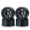 WEFEINO 4Pcs Plastic SCX24 Wheels 5-Spokes Hub 1.0" Micro Beadlock Wheels for 1/24 Axial SCX24 Deadbolt RC Car (Black) view 2