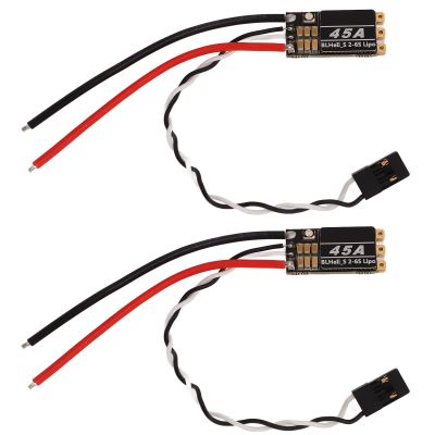 RiToEasysports 2Pcs Brushless Motors Rc Electric Speed Controller Esc with Led Light for FPV Crossing Drone Four Axes Drone Modeling Accessory