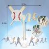 Wood Baseball One Cake Topper - Wood 1st Birthday Cake Topper, 1st Birthday Decorations Boy, Baseball Theme 1st Birthday Party Supplies view 2