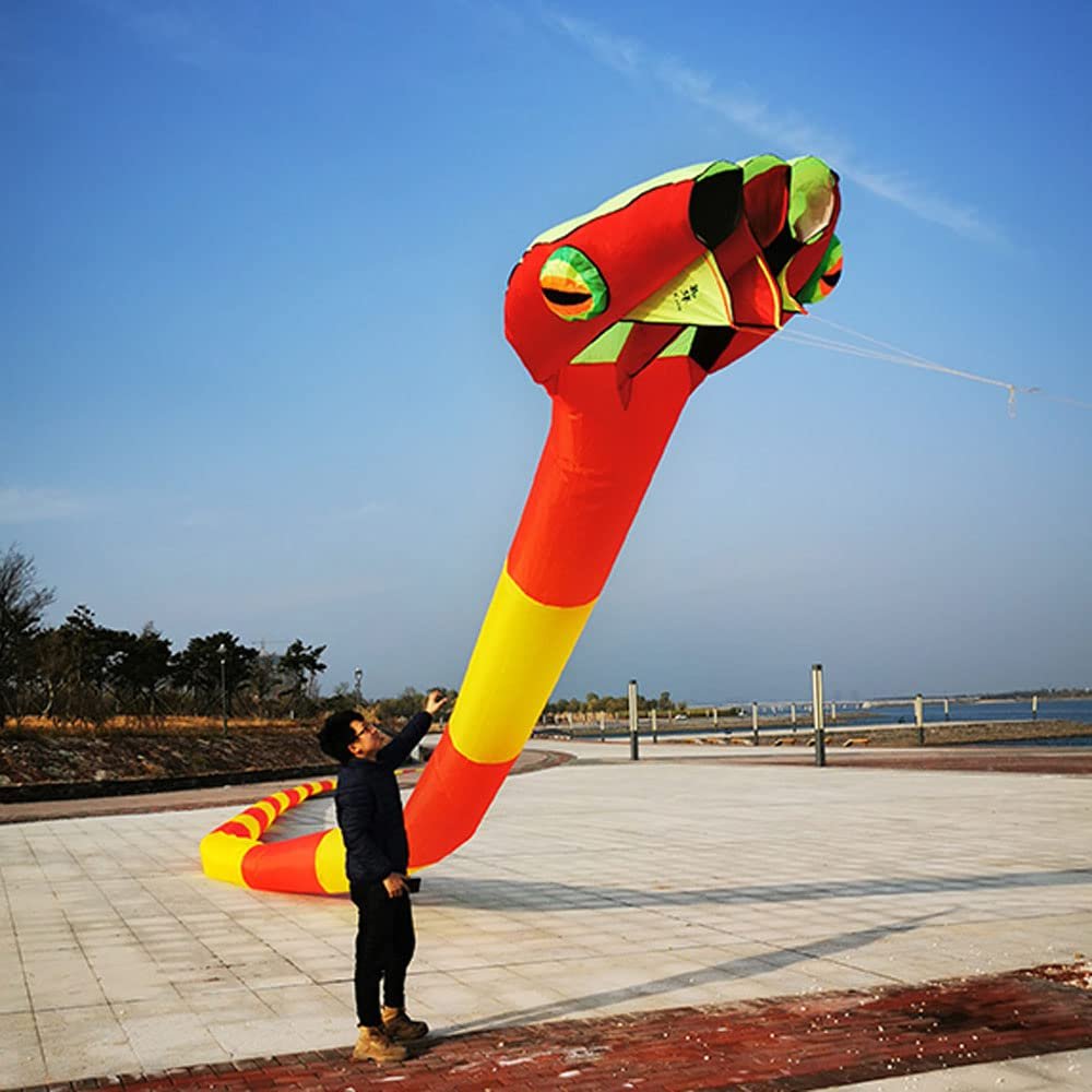 Giant Snake Kite for Adults New Outdoor Fun Soft Inflatable Animal Kite with Long Tail