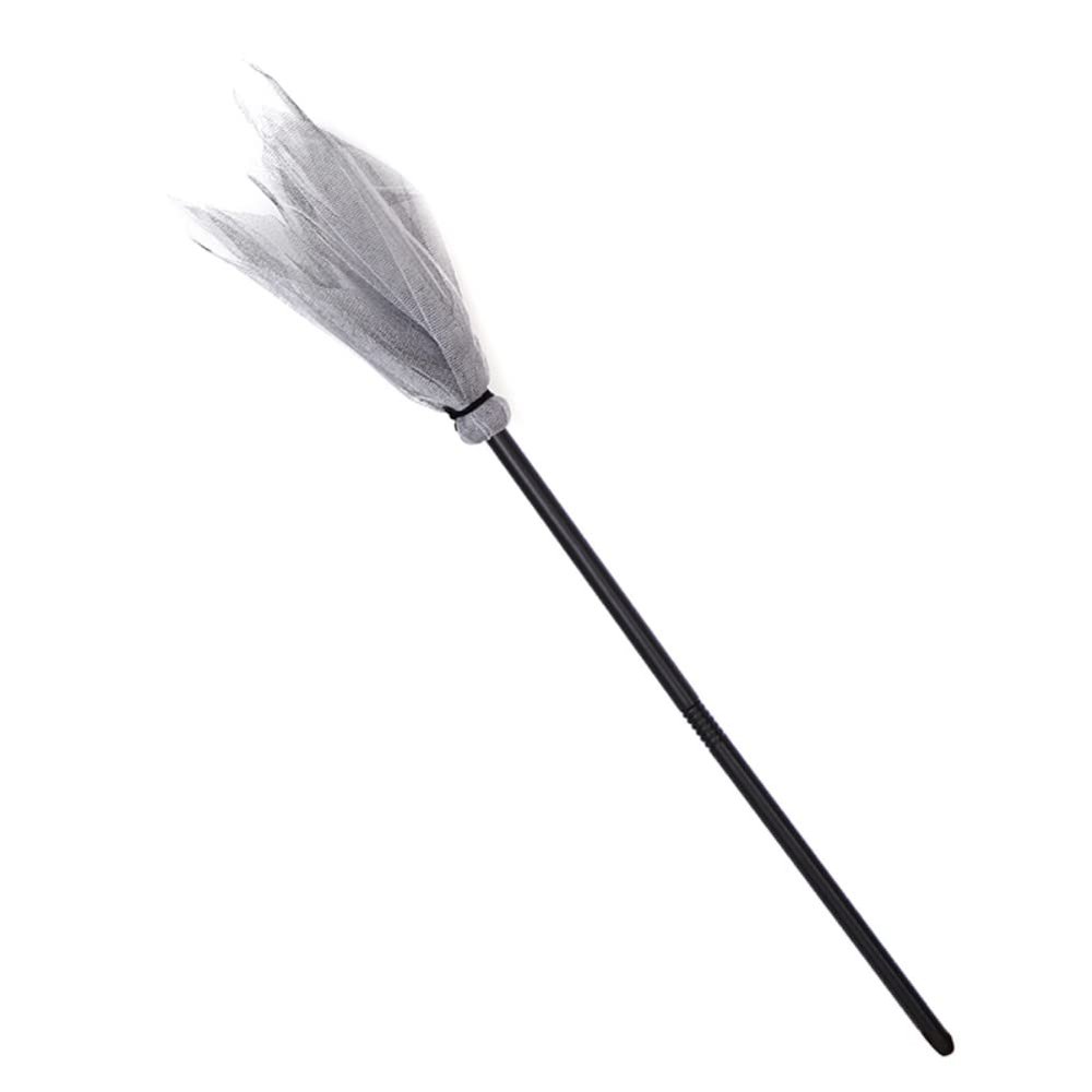 Ochine Halloween Witch Broomstick Kids Plastic Broom Realistic Wizard Flying Broom Witch Costume Cosplay Props for Halloween Decorations Haunted House Decor Party Supplies