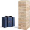 Offelec Giant Tumbling Tower Game with Carry Bag - 54 Jumbo Wooden Stacking Blocks for Indoor Outdoor Yard Games, Large Tower Stacking Grows to Over 4 FT Tall - Family Party Toy for Kids & Adults view 1