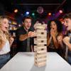 Offelec Giant Tumbling Tower Game with Carry Bag - 54 Jumbo Wooden Stacking Blocks for Indoor Outdoor Yard Games, Large Tower Stacking Grows to Over 4 FT Tall - Family Party Toy for Kids & Adults view 3