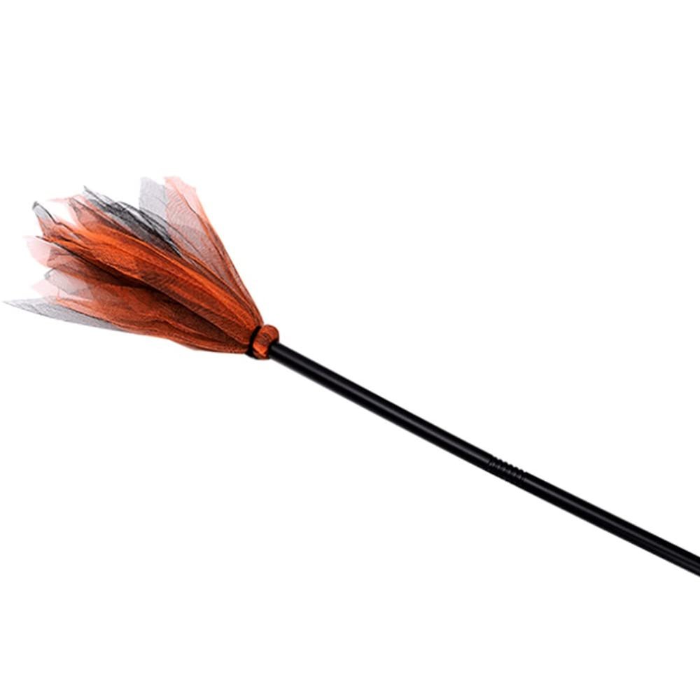 Ochine Halloween Witch Broomstick Kids Plastic Broom Realistic Wizard Flying Broom Witch Costume Cosplay Props for Halloween Decorations Haunted House Decor Party Supplies