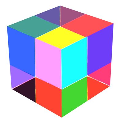 CMYCUBE CMY Colorful Cube, 3.15 inch (80mm) Acrylic Mixing Color Cube Prism for Physics Education Learning and Office Desktop Decor, Scientific Toys and Gifts for Kids