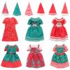 Miunana 6 Dresses for 5.3 Inch Girl Doll Christmas Clothes Dress Outfits and Christmas Hats for 11.5 Inch Girl Doll Sister 4'' Mini Clothes and Accessories view 1