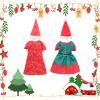 Miunana 6 Dresses for 5.3 Inch Girl Doll Christmas Clothes Dress Outfits and Christmas Hats for 11.5 Inch Girl Doll Sister 4'' Mini Clothes and Accessories view 2