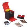 AEGIS GUARDIAN Card Deck Box with Dice Tray for MTG Cards, Commander Deck Box fit 150+ Sleeved Cards, PU Leather Card Storage Box Strong Magnet Deck Game Case for TCG CCG, Red Ineer view 3