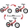 OHIIK Balance Bike 2 in 1 for Kids 2 3 4 5 6 7 Years Old,Balance to Pedals Bike,12 14 16 inch Kids Bike,with Pedal kit,Training Wheels,Brakes (12 inch, Red) view 2