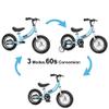 OHIIK Balance Bike 2 in 1 for Kids 3 4 5 6 7 Years Old,Balance to Pedals Bike,12 14 16 inch Kids Bike,with Pedal kit,Training Wheels,Brakes (14 inch, Blue) view 2