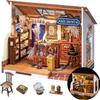Rolife DIY Miniature House Kit Magic House, Tiny House Kit for Adult to Build, Mini House Making Kit with Furniture, Halloween for Family and Friend (Kiki's Magic Emporium) view 1