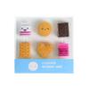 Cookie Erasers for Kids, 12 Pieces 3D Cute Food Puzzle Mini Biscuit Eraser, Cool Fun Take Apart Desk Pet Erasers for Girls view 3