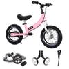 OHIIK Balance Bike 2 in 1 for Kids 3 4 5 6 7 Years Old,Balance to Pedals Bike,12 14 16 inch Kids Bike,with Pedal kit,Training Wheels,Brakes (14 inch, Pink) view 1