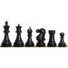 3" Professional Staunton Chess Pieces Only Set- Weighted Ebonized Boxwood view 4