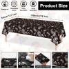 123 Pcs Western Cowboy Party Decoration Include 1 Plastic Paisley Print Tablecloth 2 Bandana Pennant Banner 60 Disposable Paper Plates 30 Cups and 30 Napkins for Western Cowboy Theme Party(Black) view 2
