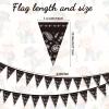 123 Pcs Western Cowboy Party Decoration Include 1 Plastic Paisley Print Tablecloth 2 Bandana Pennant Banner 60 Disposable Paper Plates 30 Cups and 30 Napkins for Western Cowboy Theme Party(Black) view 3