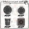123 Pcs Western Cowboy Party Decoration Include 1 Plastic Paisley Print Tablecloth 2 Bandana Pennant Banner 60 Disposable Paper Plates 30 Cups and 30 Napkins for Western Cowboy Theme Party(Black) view 4