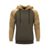 Maiyifu-GJ Men's Fleece Color Block Pullover Hoodies Slim Fit Drawstring Hooded Sweatshirt Casual Long Sleeve Gym Hoodie (Green,Large) view 1