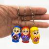 areclern Small Matryoshka Key Chains, Set of 3 Wood Cute Russian Nesting Dolls Keychains Decorative Gifts Random Color view 1