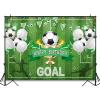 Avezano Soccer Party Backdrops Sports Themed Party Decorations Soccer Happy Birthday Wall Hanging Photo Background for Boys Birthday Party Banner Supplies 84 x 60 Inches Green view 4