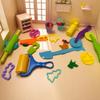 Dough Tools Set for Kids, 13 Pcs Dough Tools Sets for Kids Ages 4-8, Includes Molds Cutters Roller, Rolling Pins, Safety Scissors, Plastic Knife (color02) view 3