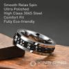 King Ring 8mm Gear Spinner Ring  Ultra Polished Men & Women Stainless Steel Fidget Ring K12  Silver Black 12 view 3