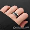 King Ring 8mm Gear Spinner Ring  Ultra Polished Men & Women Stainless Steel Fidget Ring K12  Silver Black 12 view 4