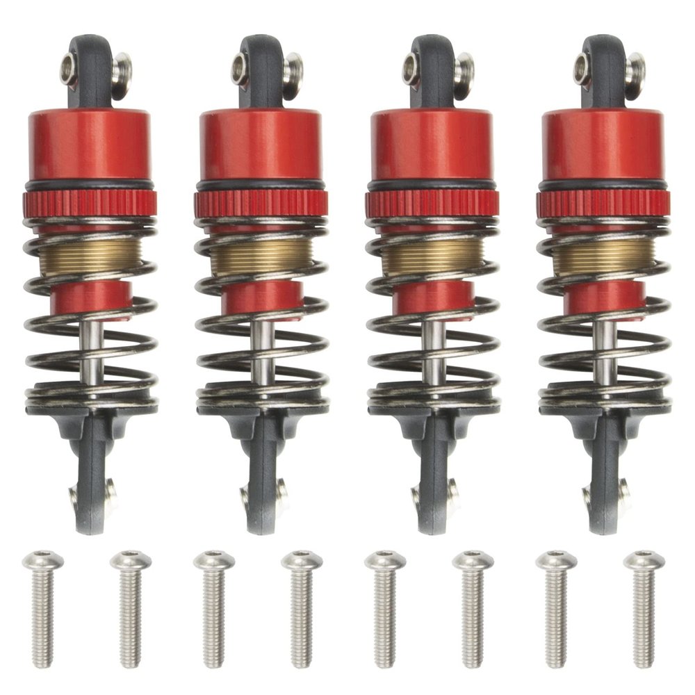 HOBOHY 52MM RC Oil Shock Absorber Damper Kit for Tamiya RC Car TT01 TT02 M03 M04 M05 M06 1/10 RC Car Chassis Upgrades Parts (Red)