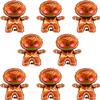13" Mini Gingerbread Man Christmas Foil Balloons - Pink Cheek Gingerbread Man Xmas Balloon New Year Party Decoration Supplier 8pcs view 1