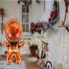 13" Mini Gingerbread Man Christmas Foil Balloons - Pink Cheek Gingerbread Man Xmas Balloon New Year Party Decoration Supplier 8pcs view 3