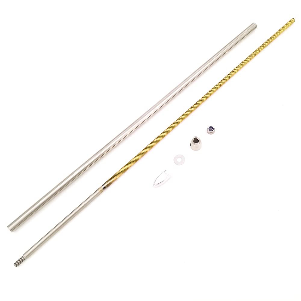 RC Boat Flexible Shaft 4.76mm 3/16" 350mm Left Hand for RC Speed Racing Boat Yacht Mono Vee/Oval Boat CAT (1set Left Hand)