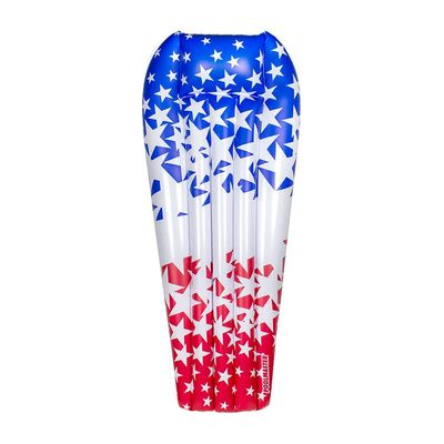 74" Inflatable Patriotic Stars Suntanner Pool Float Mattress