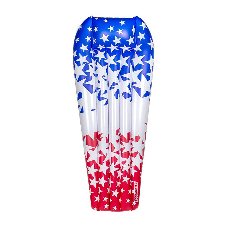 74" Inflatable Patriotic Stars Suntanner Pool Float Mattress