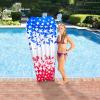 74" Inflatable Patriotic Stars Suntanner Pool Float Mattress view 3