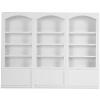 1:12 Scale Dollhouse Bookshelf (White), Miniature Wooden Bookcase Display Cabinet for Dollhouse Furniture, Collector's Decoration Accessory view 1