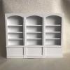 1:12 Scale Dollhouse Bookshelf (White), Miniature Wooden Bookcase Display Cabinet for Dollhouse Furniture, Collector's Decoration Accessory view 2
