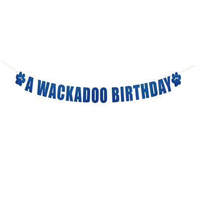 A Wackadoo Birthday banner - Kids Birthday, Happy Birthday, Puppy Theme Party, Bluey theme birthday party Hanging letter sign (Customizable)
