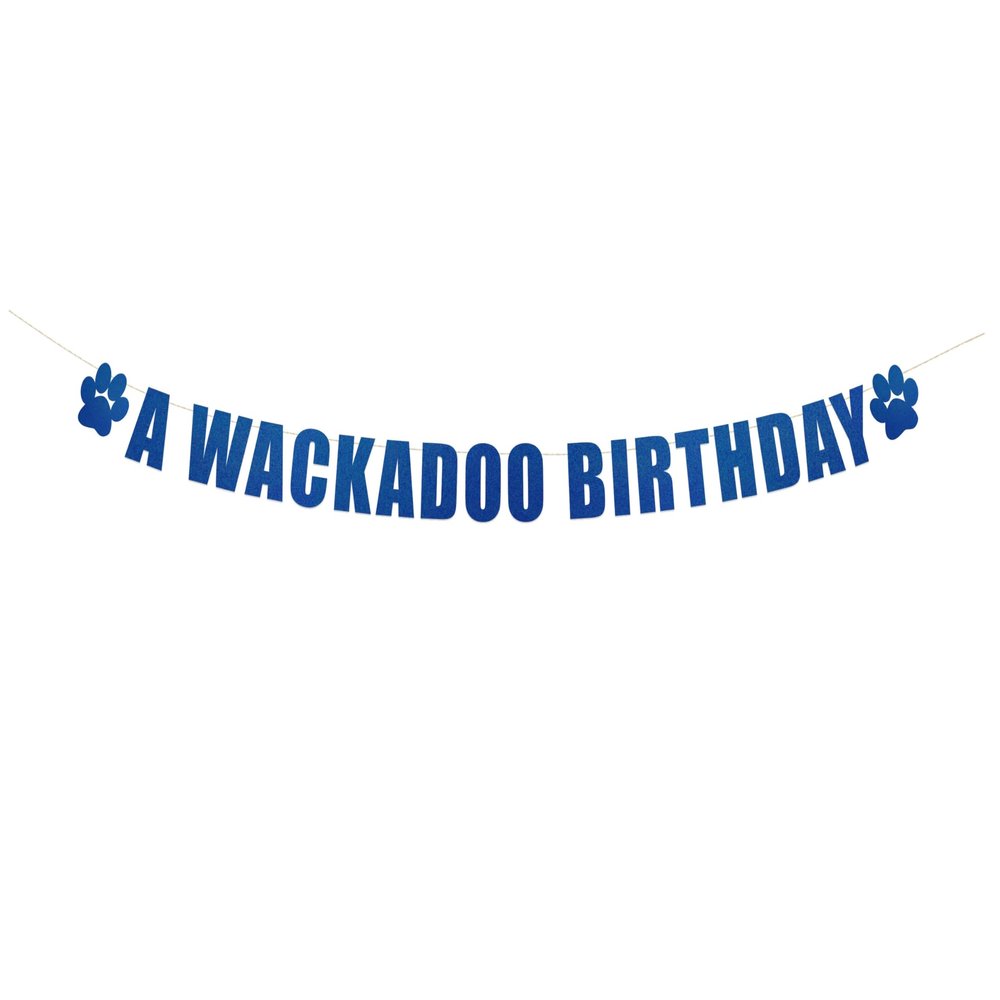 A Wackadoo Birthday banner - Kids Birthday, Happy Birthday, Puppy Theme Party, Bluey theme birthday party Hanging letter sign (Customizable)