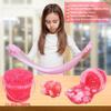 Premade Peach Pink Jelly Cube Glimmer Crunchy Crystal Slime, Includes 6 Sets of Add-ins, Sensory and Tactile Stimulation, Stress Relief, Party Favors for Girls & Boys view 2