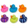 Cool Rubber Ducks (2") Standard Size. (12 Pack) Cute Duck Bath Tub Pool Toys. (Multi-Color Pattern Rubber Duckies) view 3