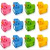 Cool Rubber Ducks (2") Standard Size. (12 Pack) Cute Duck Bath Tub Pool Toys. (Pixelated Robot Rubber Ducks) view 1