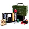 Klbs Titan LSO Poker Set, Tactile Box Contains The Ultimate Poker Set - Playing Cards, Poker Chips Set & More, Case and Set Also for Texas Holdem, Blackjack Plus, Groomsmen Gifts for Men (with Dice) view 3